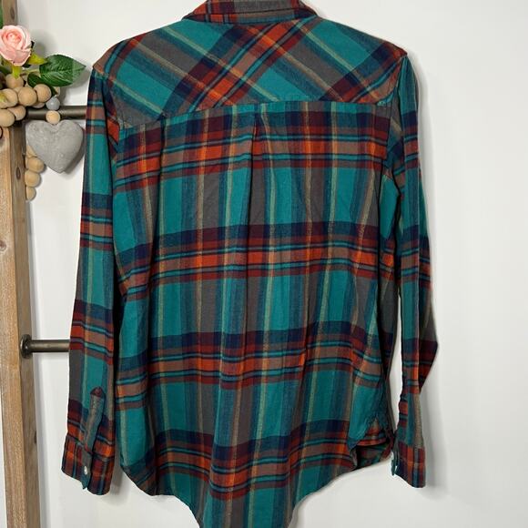 Wrangler Retro Plaid Button Up Long Sleeve Shirt Size Small - Picture 6 of 7